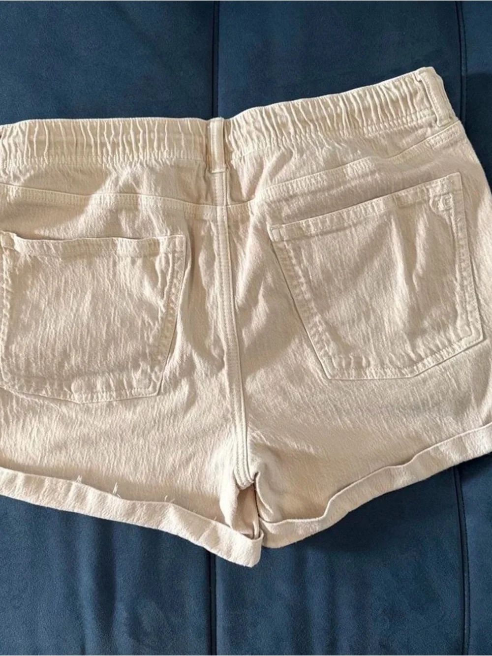 American Eagle Outfitters Cream Drawstring Casual Shorts